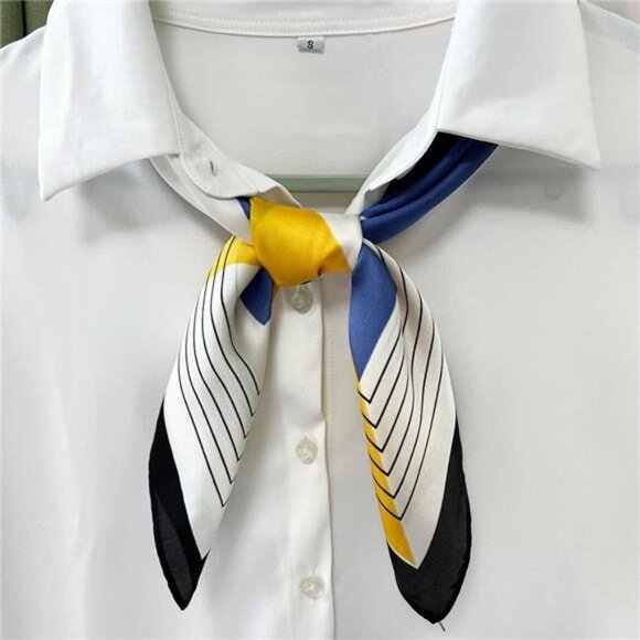 Square Satin Head Scarf for Women 014 - Picture 6 of 6